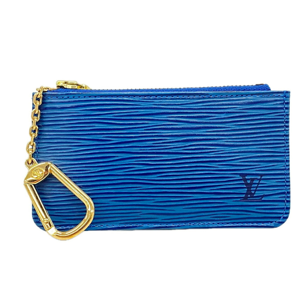 Louis Vuitton Epi Leather Pochette Clé M63805 Toledo Blue Women's Wallet/Coin...